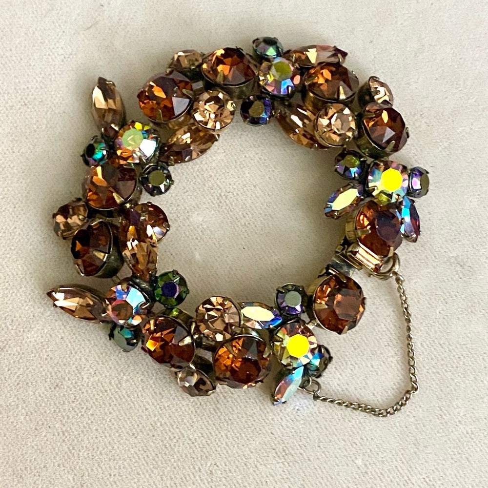 Vintage Regency Rhinestone Bracelet 1960’s Costume Jewelry